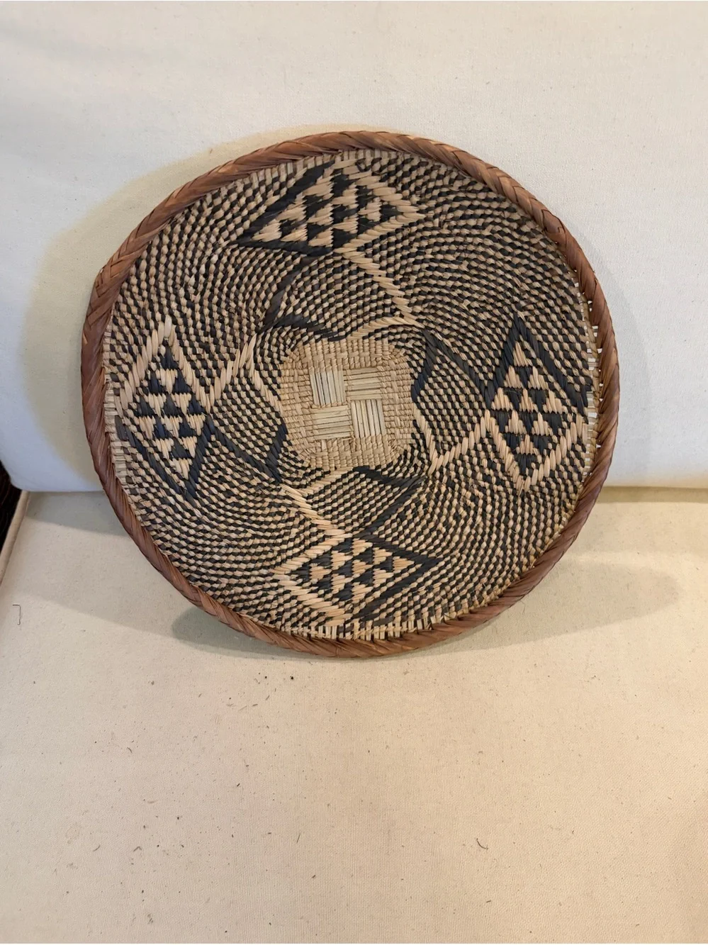 One of a Kind! NEW Woven Basket. Made by Binga people of Zambia Zimbabwe Africa